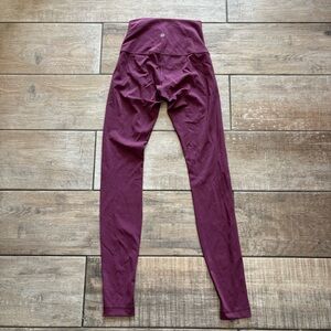 Lululemon  Align purple/burgundy  high-waisted legging size approximately 4-6